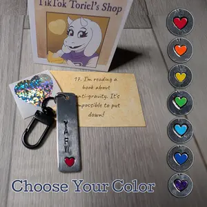 "You Are Filled With" Undertale Deltarune Heart Keychain Charm