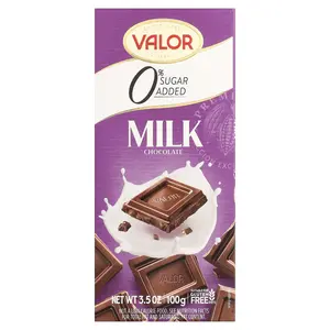 Valor Milk Chocolate, 0% Sugar Added, 3.5 oz (100 g)