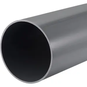 MECCANIXITY PVC Rigid Tube Round Pipe Tubing Hardware Tubing 6" ID 13" Length Grey High Impact for Water Pipe,Crafts