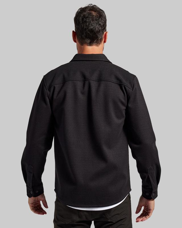 BYLT Coastal Overshirt Fitted Long Sleeve Casual Minimalist Classic Menswear Medium Length Drop-Cut Hem Layering Top BYLT Coastal Overshirt Fitted Long Sleeve Casual Minimalist Classic Menswear Medium Length Drop-Cut Hem Layering Top