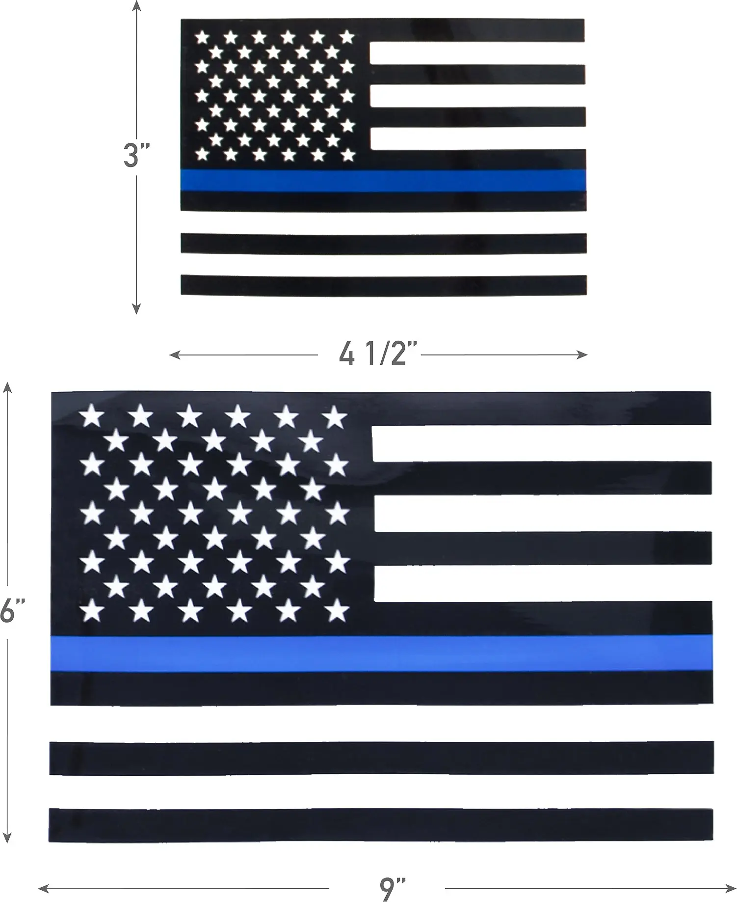 Transparent Thin Blue Line Flag Vinyl Car Sticker - Subtle Look Decal for Trucks, Truck Car Window Decal for Vehicles, Truck Car Decal
