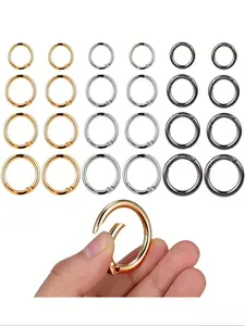 5-Pack Keychain Clips Round Key Ring Replacement for Bags Wallets DIY Crafts Gift Memorial Car Accessories Cute Decorations