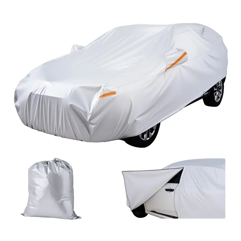 Car Cover Sunproof Rainproof Windproof Dustproof Snowproof Cover Suitable for Toyota Camry Mid-size Sedan Retractable