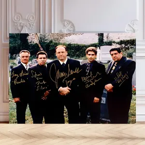 The Sopranos Cast With Signature Retro Unframed Poster, Classic Film Print Wall Art forHome Decor, Elevate Your Decor.