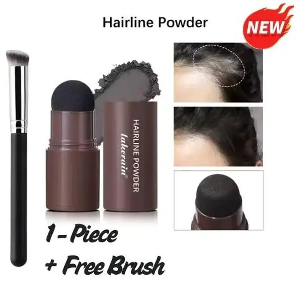 Women's Bald Spot Powder for Scalp Coverage Waterproof Hair Color Powder Temporary All Skin Tones Fine Light Soft 1.1g Hairline Concealment- Unisex + FREE BRUSH FOR EASY APPLICATION