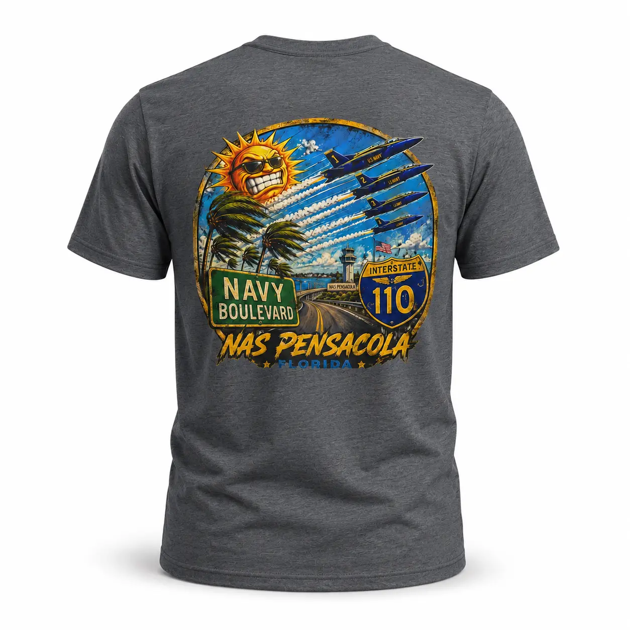 NAS Pensacola Navy Boulevard T‑Shirt Interstate 110