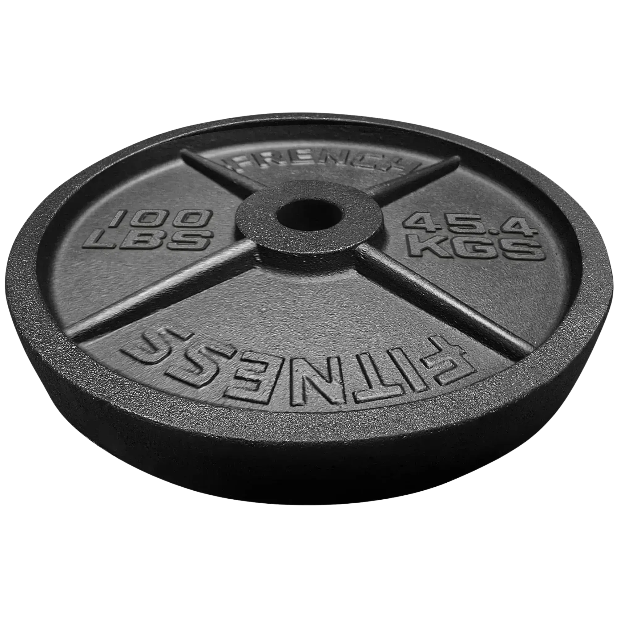 French Fitness Cast Iron Olympic Weight Plate V1 100 lbs (New)