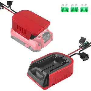 Power Wheel Adapter for 20V V20 Battery DIY Adapter, with Fuse & Wire Terminal,14 Gauge Wire, 30Amp Fuse and Switch Button, for DIY RC Trucks, RC Toys, Robotics (1 Pack)