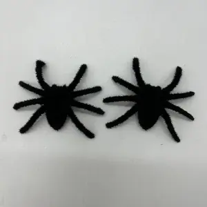 Halloween Flocked Spider, Horrifying and Lifelike, with Bristles, for Halloween Bar Decoration, KTV Decoration