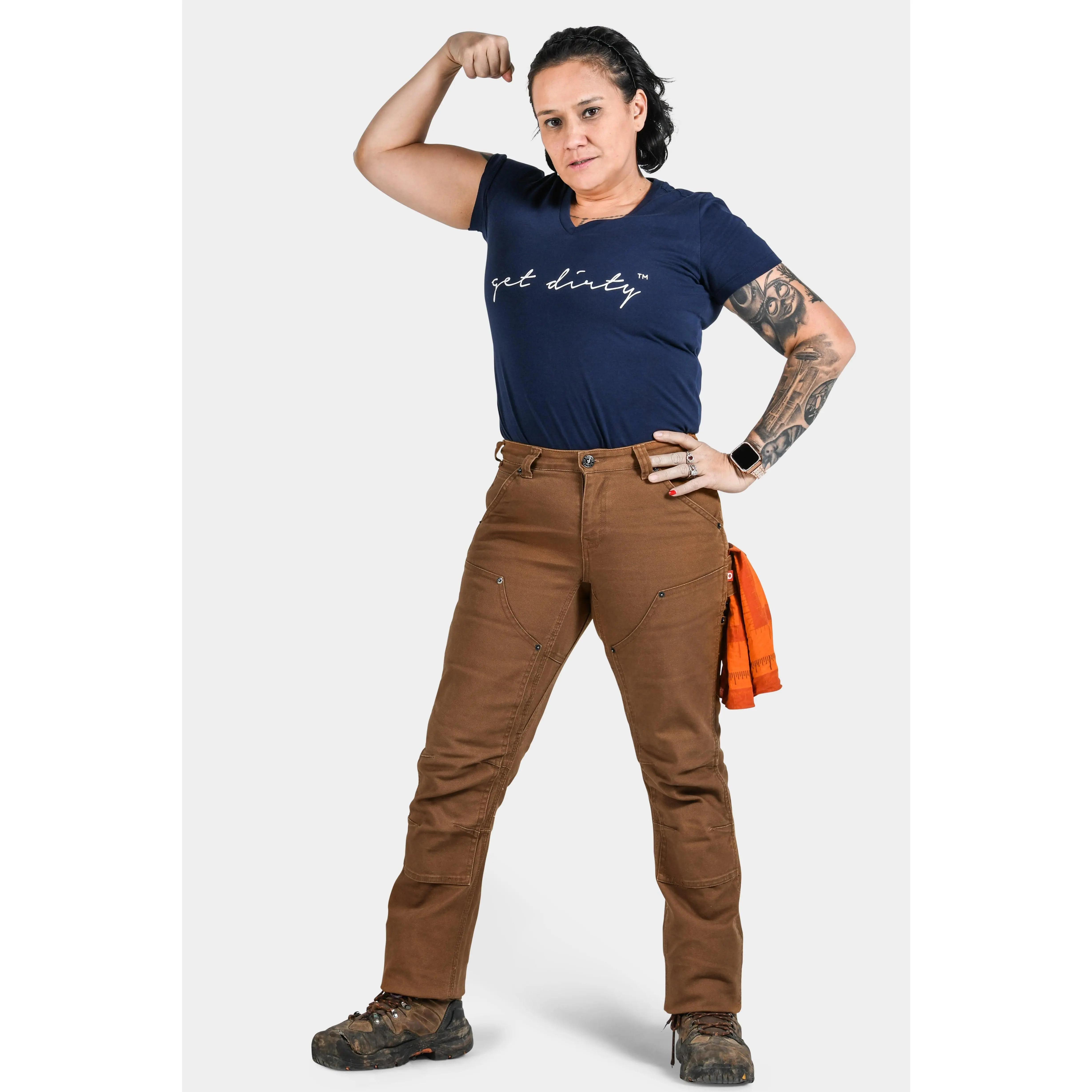 Britt Utility in Saddle Brown Canvas women's bottom