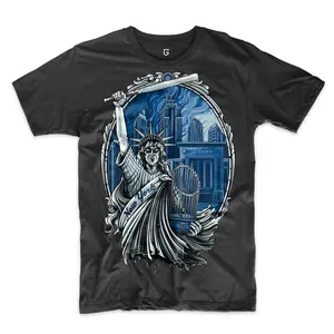 New York Baseball Statue of Liberty Men's Yankee Graphic T-Shirt