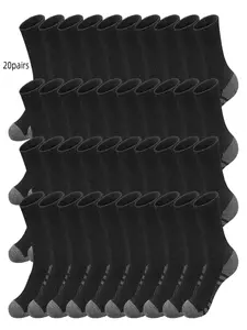 Men's Stripes Print Crew Socks, Socks for Men, Casual Comfortable Breathable Socks for Daily Wear, Minimalist Men's Socks for All Seasons Socks, Breathable Fabric Socks