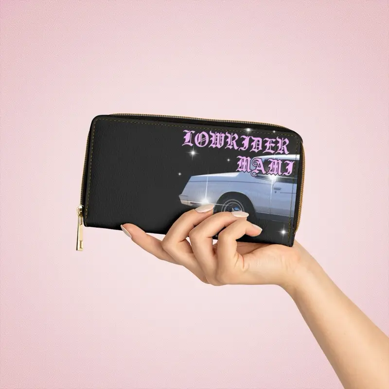 Lowrider Mami Womens Wallet - Lowrider Ladies Chicanas Girly Accessories Pink Bandana Fashionable Design