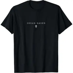 Jesus Saves Cross Subtle Christian Minimal Religious Faith T-Shirt