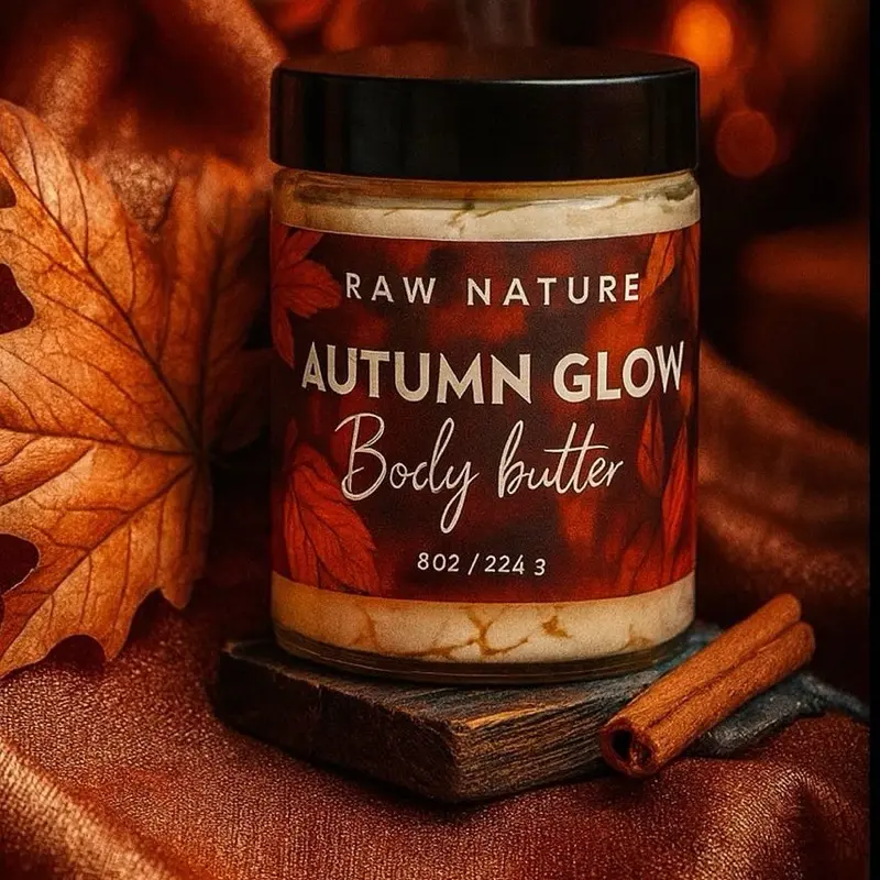 Autumn Glow Moisturizing Body Butter - Lightweight Nourishing Body Butter with Avocado, Vanilla, and Cocoa Notes