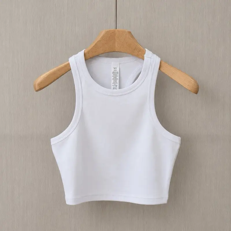 Basic White Cropped Tank Top