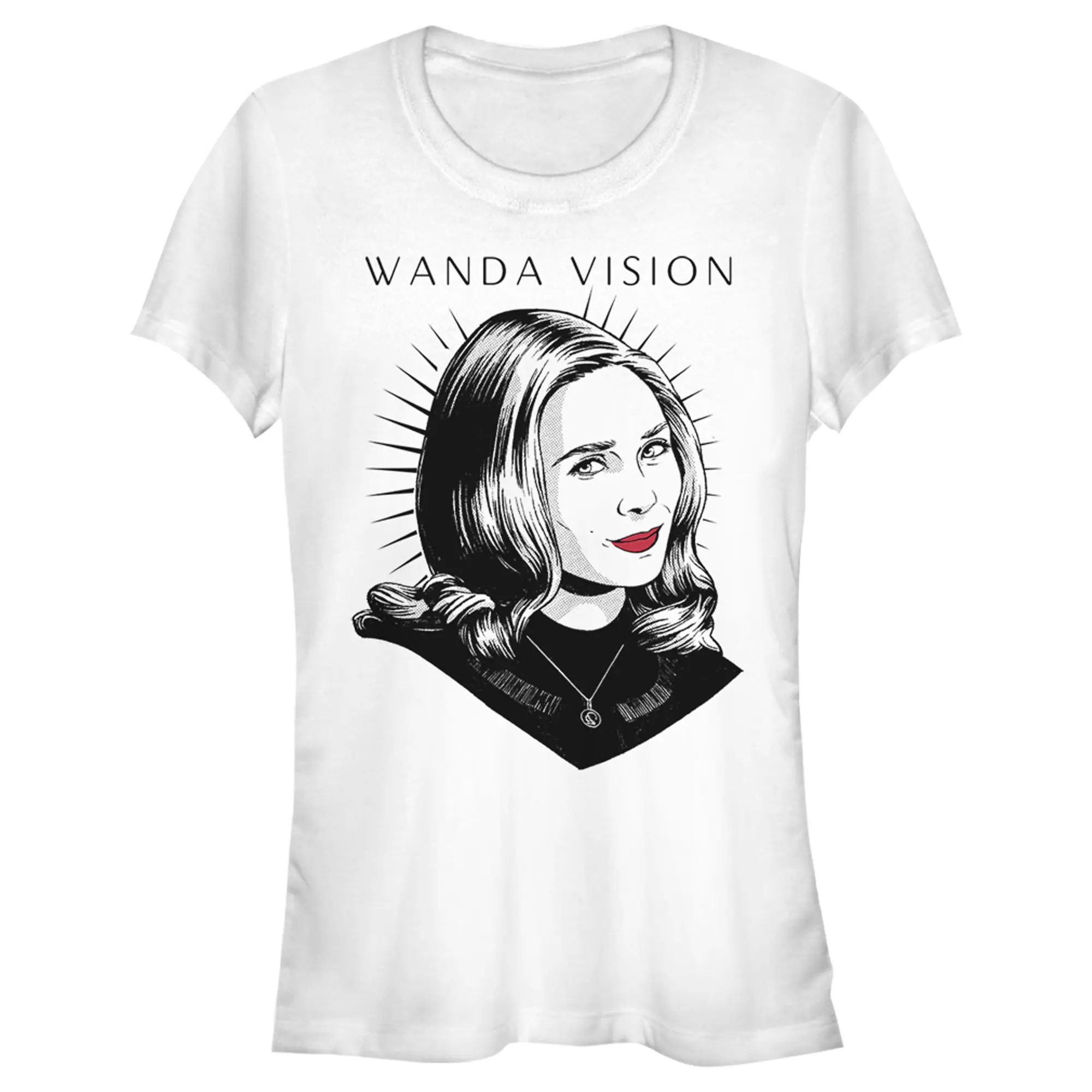 Juniors Womens Marvel WandaVision Wanda Pop T-Shirt