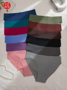 Women's Seamless Triangle Panties, Fitted Comfortable Breathable Underwear for Women, Ideal for Daily Wear & Travel Use