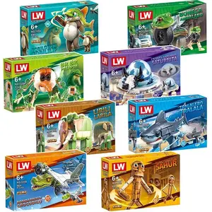Italian Brainrot Animals Tung Tung Tung Sahur Building Blocks Tralalelo Tralala Shark BricksToy Gift for Children Kids Blind Box
