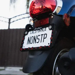 *MOTORCYCLE* Cherry Blossom License Plate Frame
