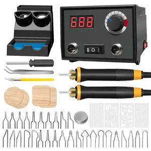 LH40-Z2-2 Wood burning tool, wood burner kit pen 25~750℃, wood burning kit with digital thermometer temperature adjustable temperature, 2 pyrographic wood burning pens, 30 wood burning pen tips