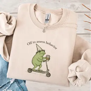 Off to Assess Behavior Sweatshirt, Funny ABA Therapist Crewneck, Behavior Analyst Sweater, Mental Health Gift, BCBA RBT Pullover