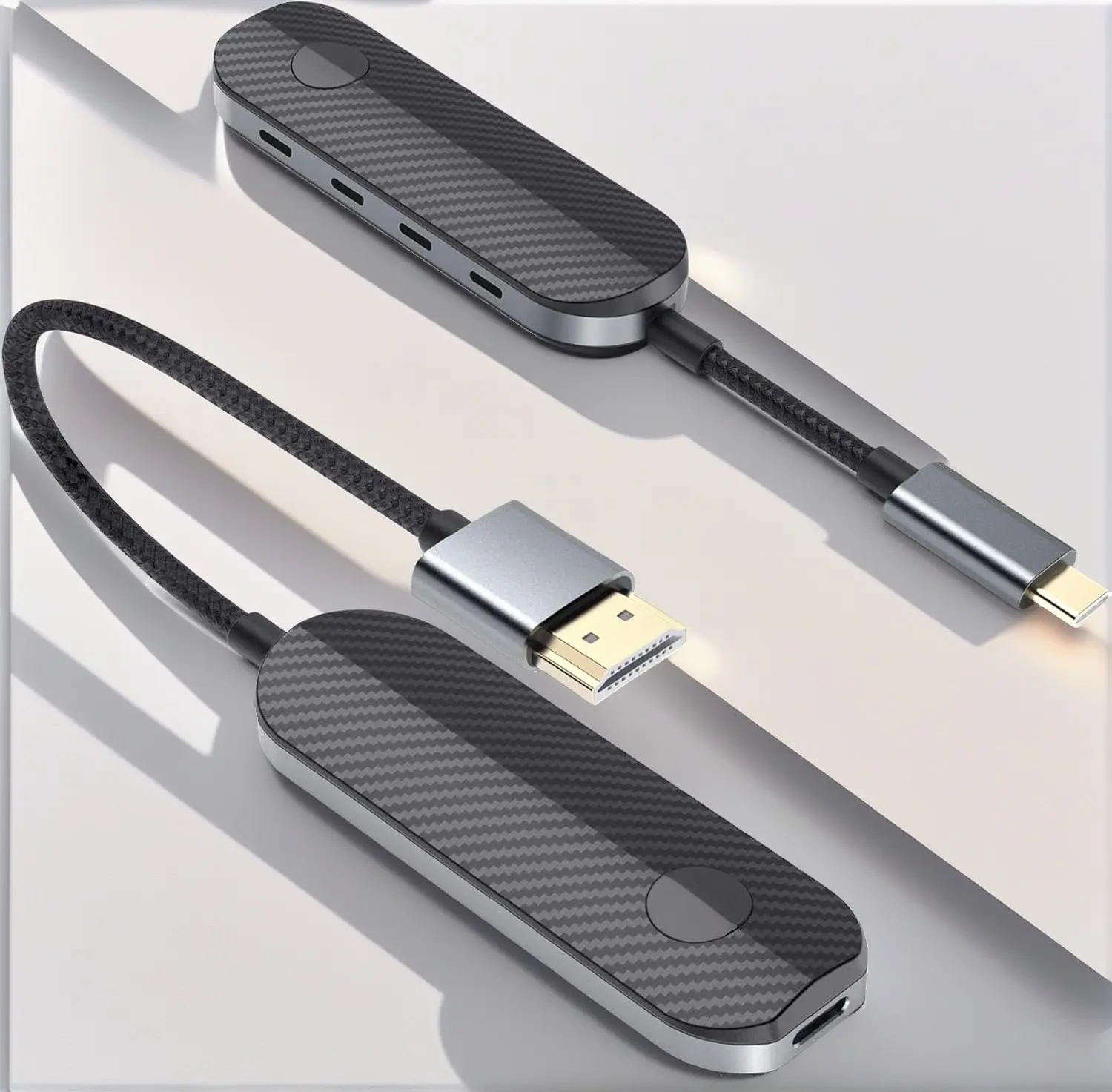 Wireless HDMI Transmitter Receiver Kit with USB-C Plug, for iPhone 15-17, iPad, MacBook, Hotel TV Travel Use, HDCP 2.2 Compatible, Netflix Disney Support, 0 Lag, Plug-and-Play Mobile Smartphone Casting Device, 1080P HD, Devices, Zero Lag