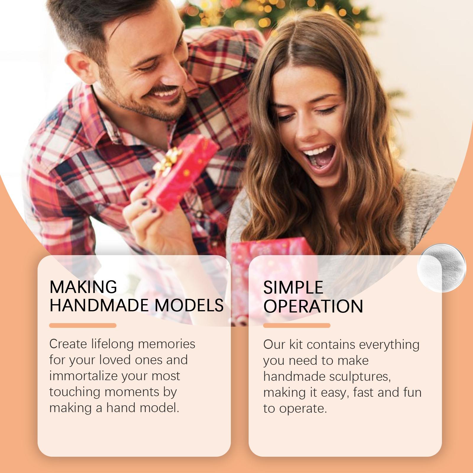 Dowmoo 3D Plaster Model Set Hand Mold Powder Clone Powder 3D Hand Model Making Model Plaster Hand Mold