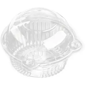 Cupcake Holders Individual,50 PC Cupcake Containers Disposable Clear Plastic Single Muffin Dome Holders Cases Individual Cake Boxes Bulk