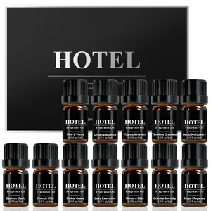 Hotel Fragrance Oil Set Perfect for Making Fragrant Candles - Flavored Air And Long-lasting Scents, Suitable for Candles, Diffusers, Humidifiers, Room Decors, Ideal for Waterless Essential Oil Diffusers 12pcs
