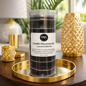 Rugged & Refined Aromas Candle Discovery Set - Assorted Boxed Jar Candles for Ambiance, Featuring Lemon, Tropical, Bean Scents for Home Decor & Supplies, Assorted Set Candles
