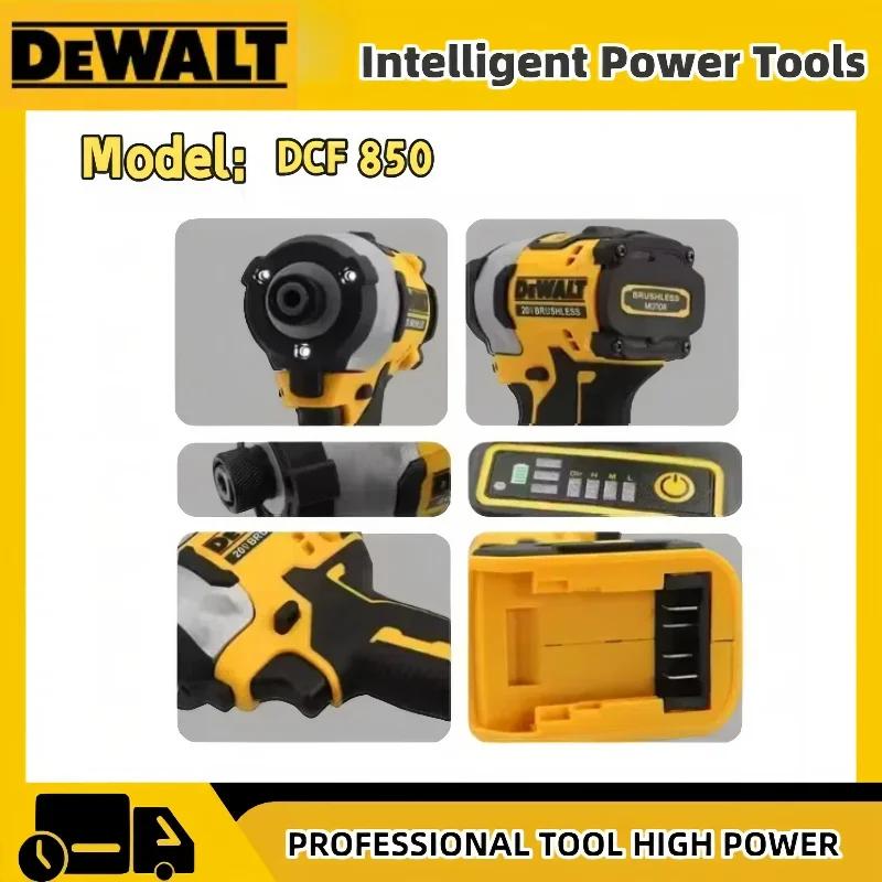DEWALT DCF850 Impact Driver Electric Driver 20V Lithium Battery Brushless screwdrivers High Torque tools