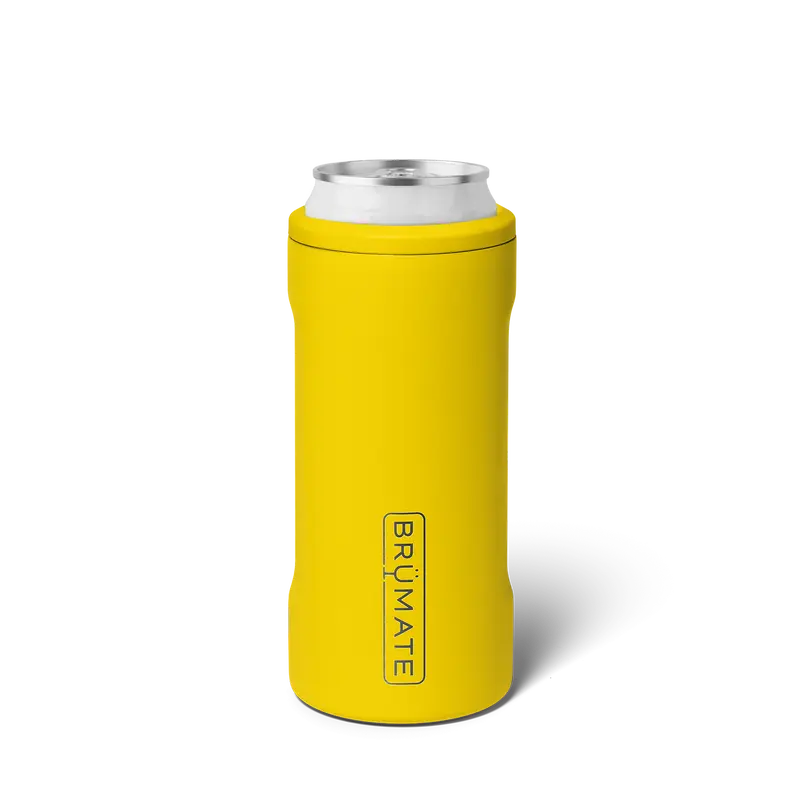 BrüMate Hopsulator Slim Insulated Can Cooler | 12oz Slim Cans | Skinny Can Stainless Steel Drink Holder