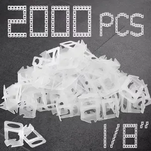 Tile Leveling System Spacers 2000 Count 1/8" Clips Kit for Ceramic & Stone Installation Lippage-Free Grout Joints 3.0mm Gap Polypropylene Plastic