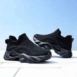 Cloud Soft All-Black Kids Sneakers - Comfortable & Stylish Footwear for Children  Ribbed Cuff Sporty Kids Shoe 4-13 Years tiktokshopspringglowup