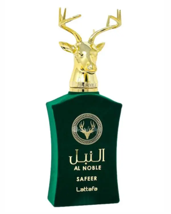 Lattafa Al Noble Safeer Eau de Parfum - 3.4 oz Unisex Fresh & Spicy Fragrance with Citrus, Amber, Wood Notes (Single Item), Herbal, Youth, Edp, 3.4 Fl Oz, 30Ml, Contains Neither, Unisex Wear, Regular Edition