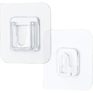 5 pairs Wall Hooks Hanger Double Sided Adhesive Suction Cup Sucker Kitchen Bathroom Wall Storage Holder Organizer