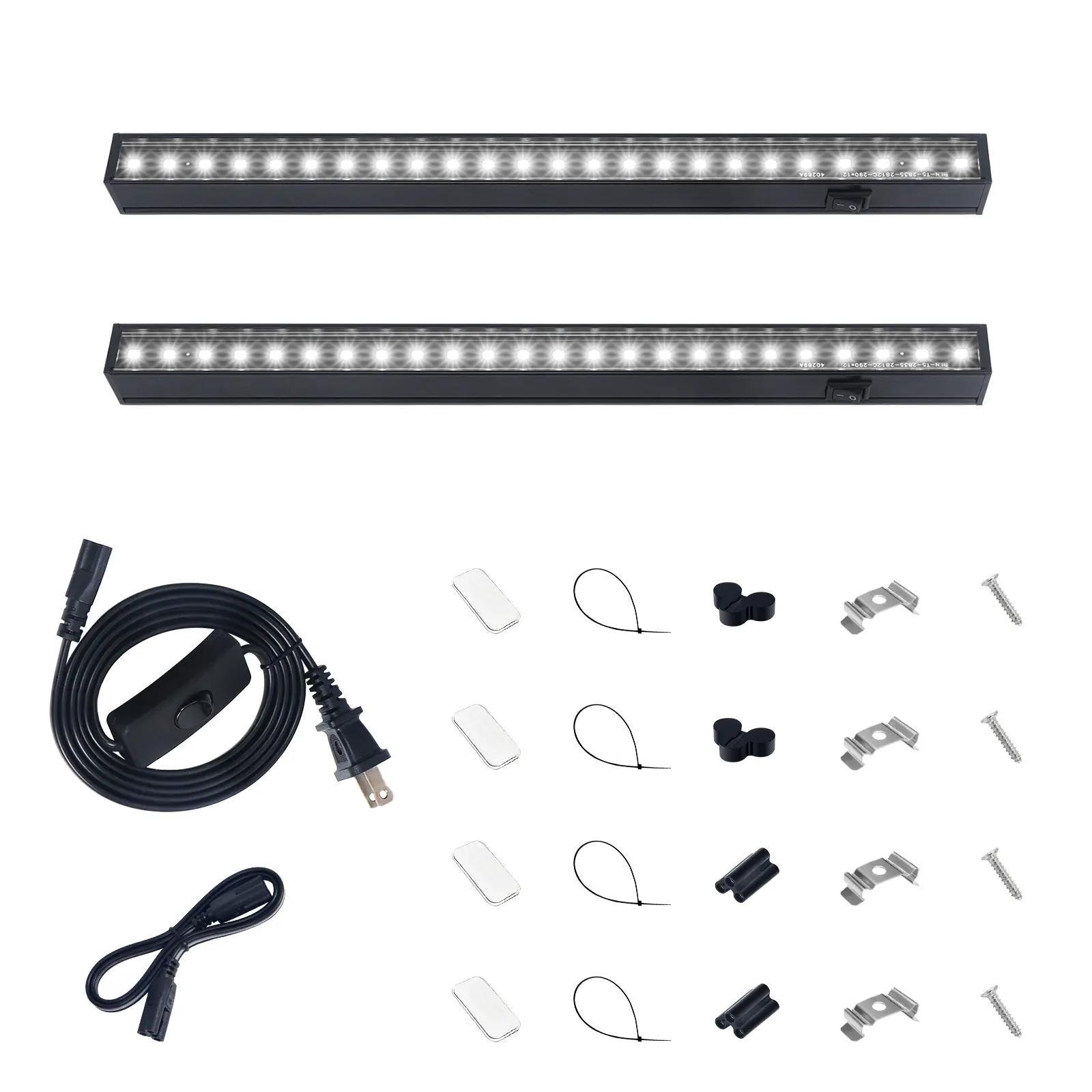Barrina T5 Plant Lights with Black Cover, 1FT 10W (2 X 5W) with Magnetic Design, Full Spectrum, Plug and Play, Linkable, 5000K, 2 Packs