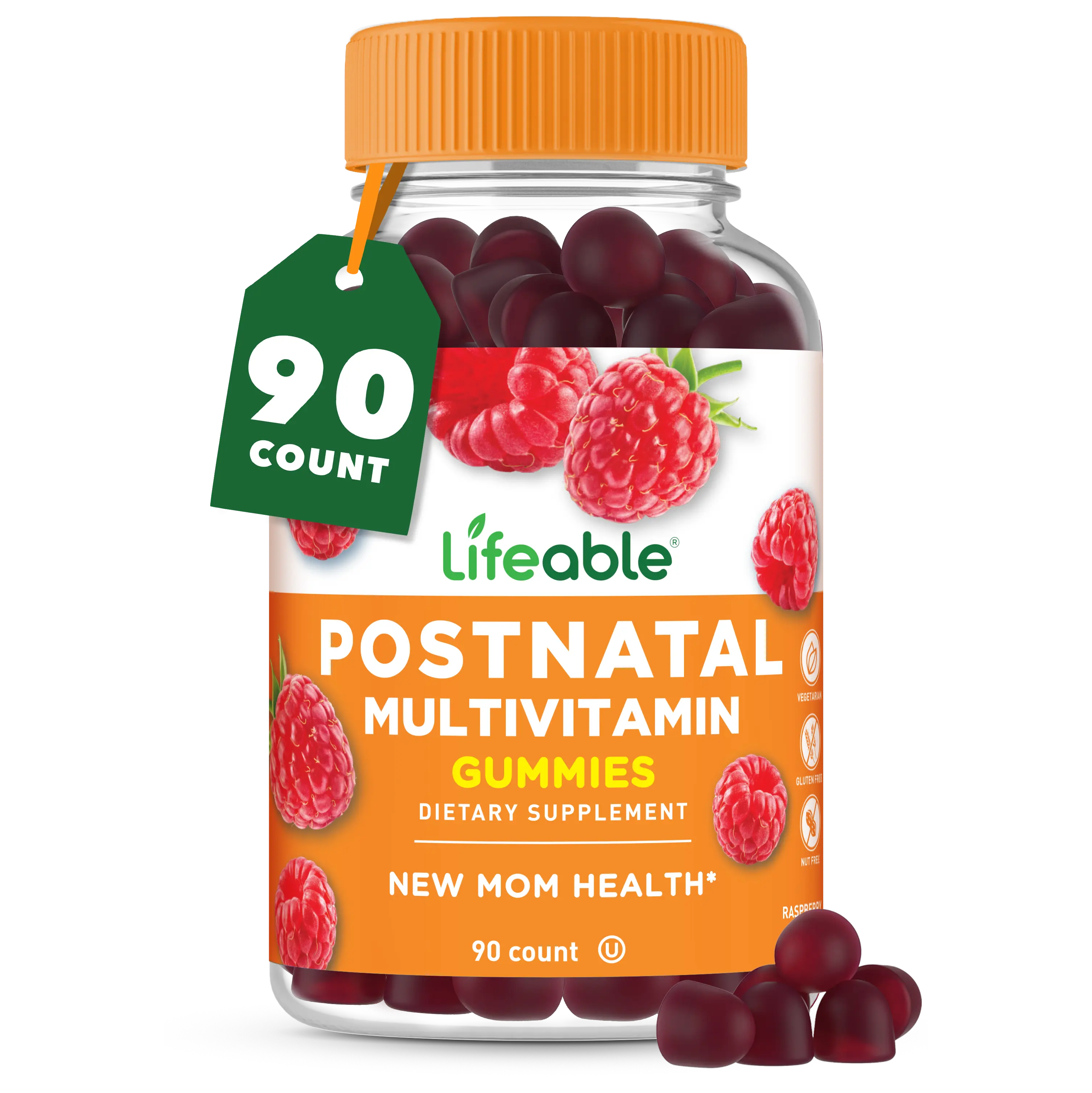 Lifeable Adults Postnatal Multivitamin with Iron and Folic Acid, 90 count