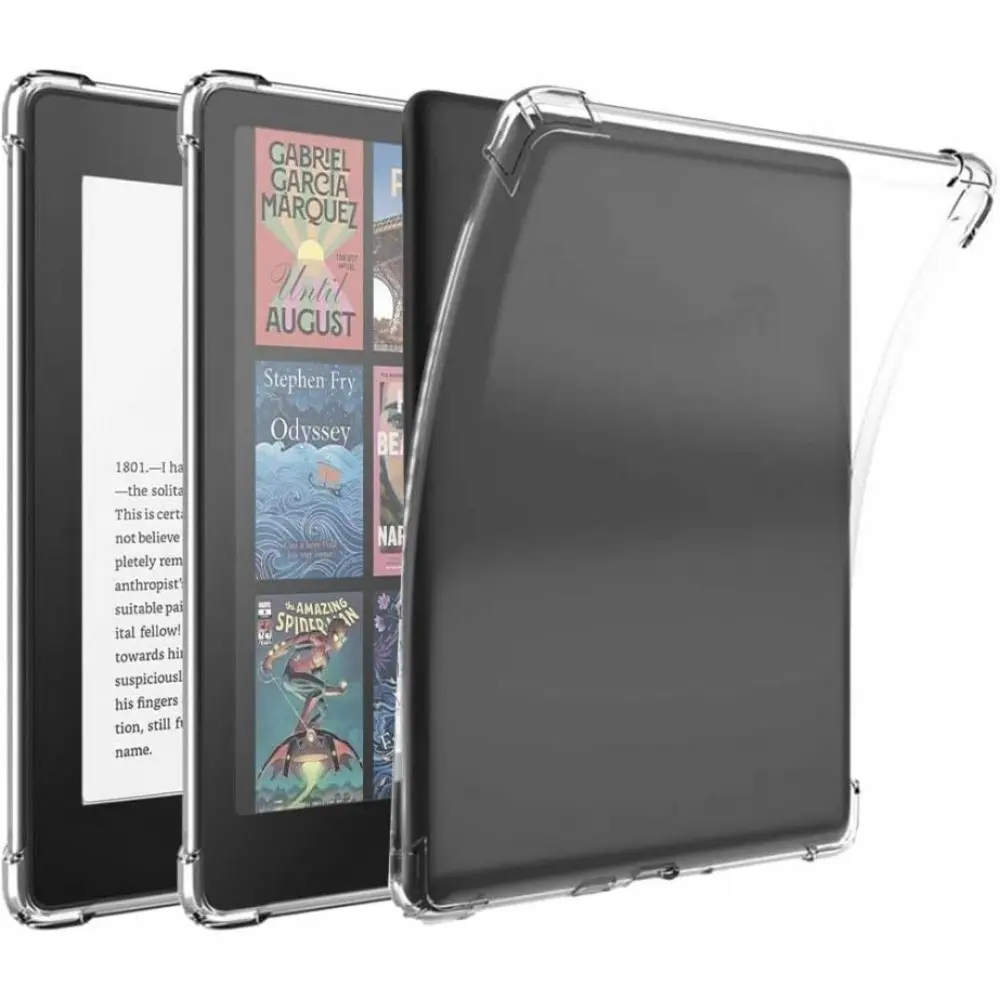T TERSELY Kindle Paperwhite 12th Gen Ebook Case, Transparent Soft Shell Protective Cover, Shockproof Four Corners Airbag Design, Durable E-Reader Accessory, Digital Products