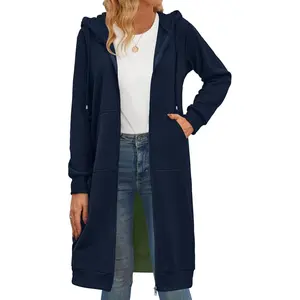 Zeagoo Women's Zip Up Hoodies Oversized Fleece Long Tunic Sweatshirts Casual Long Sleeve 2026 Fall Hoodie Jacket Coat