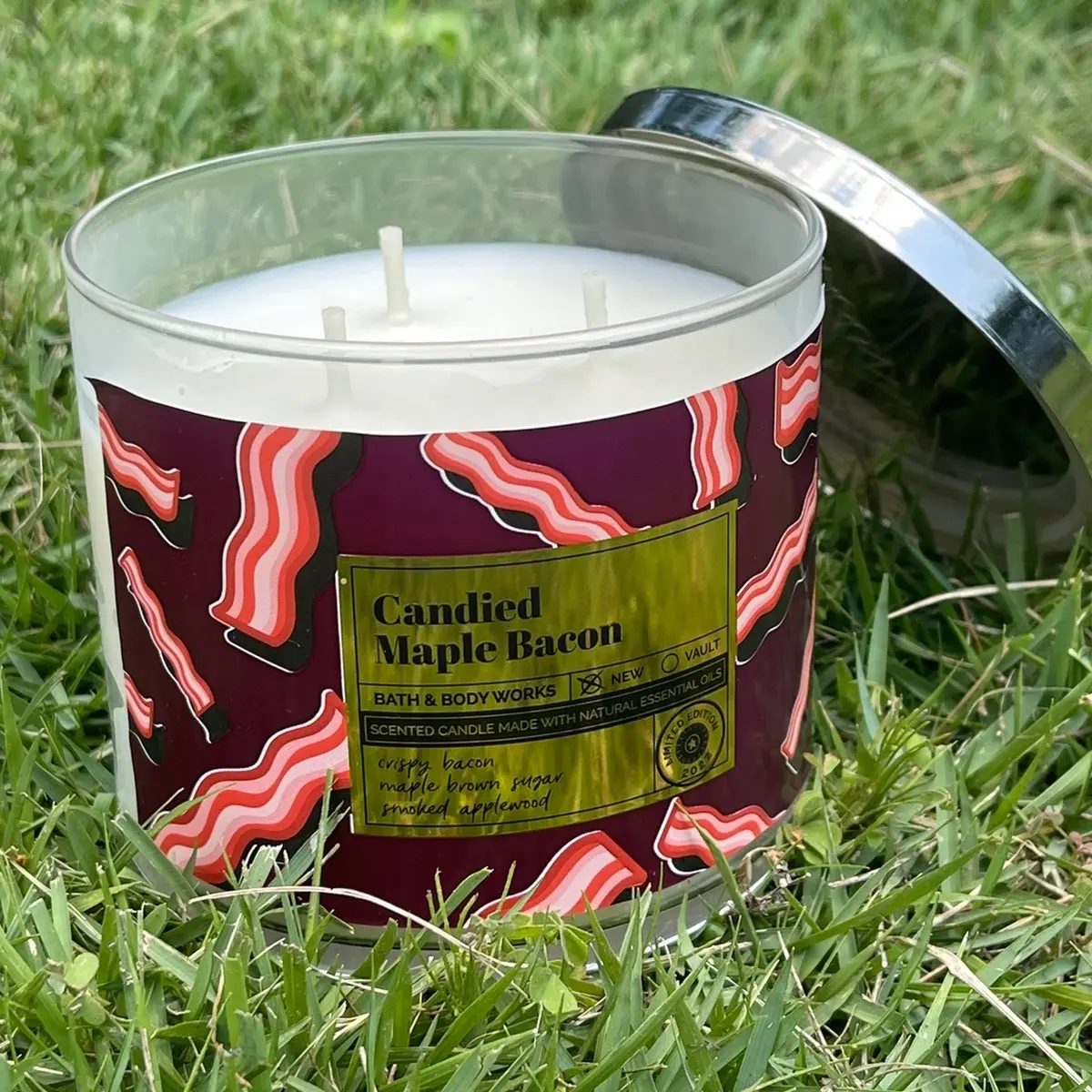 Candied Maple Bacon 3 wick Candle 14.5 oz Gift