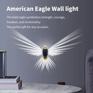 Luxury Eagle Night Light - Magnetic Wall-Mounted, Remote Control, Battery Operated, Home Decor for Living Room, Bedroom, Hallway
