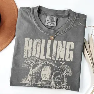 Comfort Colors Rolling Stones Since AD 33 TShirt, Trendy Easter, He Is Rise Tee, Christian Easter, Jesus TShirt, Retro Resurrection