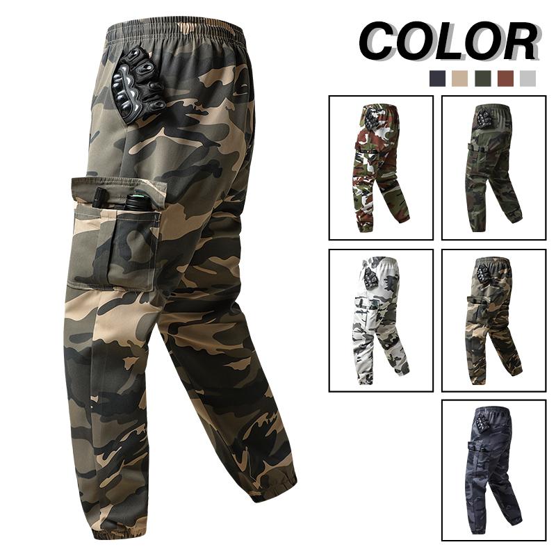 2026 Camouflage Cargo Workwear Jogger Pants with Large Pockets for Casual Outdoor Sports Versatile Design in Five Colors