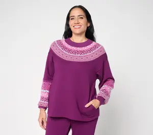 LOGO by Lori Goldstein Mixed Media Sweatshirt