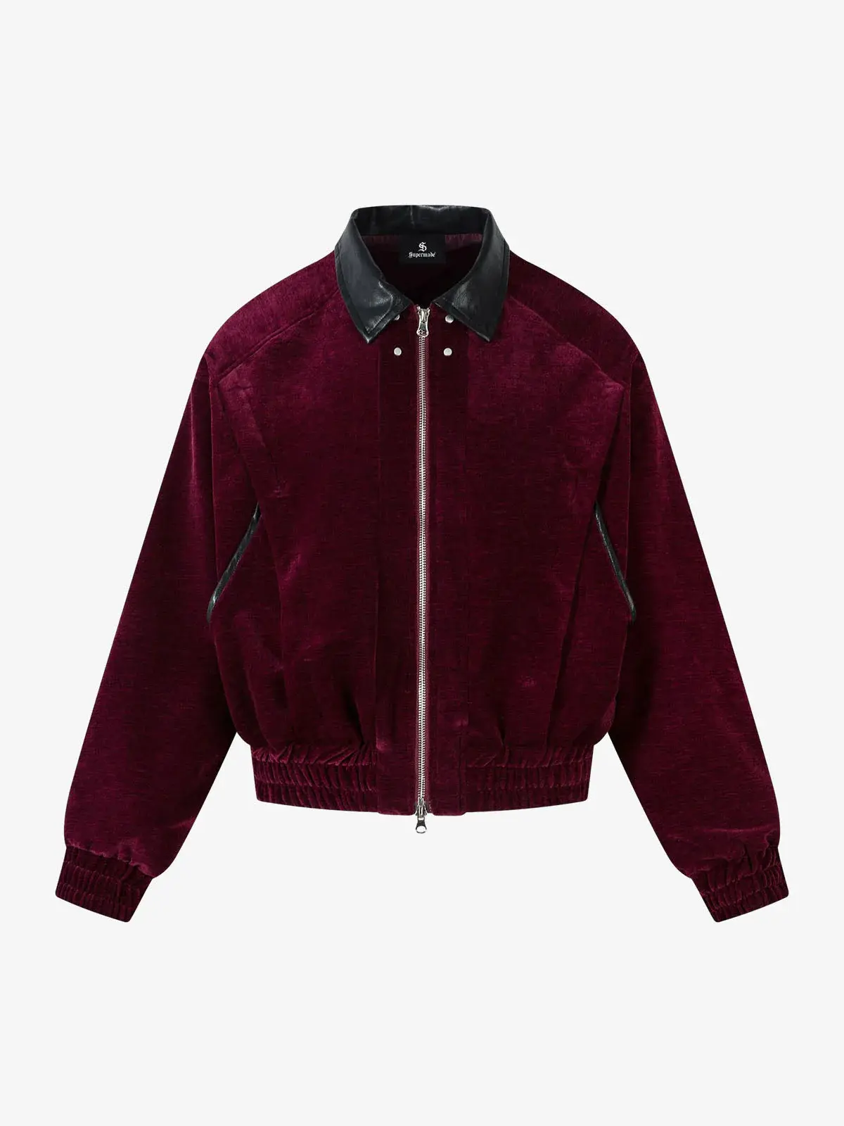 Menswear Retro Velvet Luxury Lapel Jacket Coat - Mens Tops with Ribbed Hem and Pockets for Casual Wear