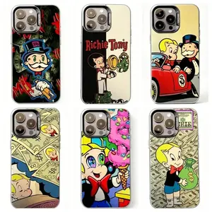 R-richie R-rich & Monopoly Man Money Graffiti Phone Case,for iPhone 17/16/15/14/13/12/11 ProMax Plus for Samsung phones,an excellent gift for friend or fans.
