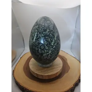 Kambaba Jasper Mineral Specimen, 9.1LB Large Polished Crystal Egg in a Natural Shape, Collectible Quartz for Grounding & Protective Energy