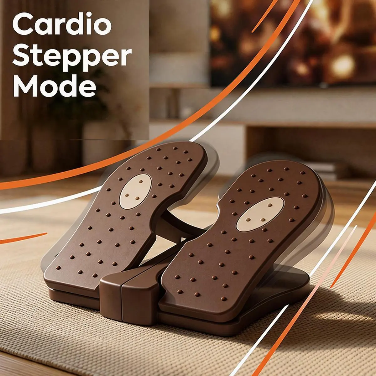 Magic BB Mini steppers for exercise at home,Portable Exercise Stepper Machine for Leg Training, Foldable Leg trainer For calves, ankles, knees,fitness equipment for use while sitting - with anti-slip mat. Summervibes Pedal Exerciser summerwins